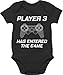 Baby Geschenke zur Geburt - Player 3 Has Entered The Game Controller grau - 3/6 Monate - Schwarz - babygeschenke - BZ10 - Baby Body Kurzarm für Jungen und Mädchen