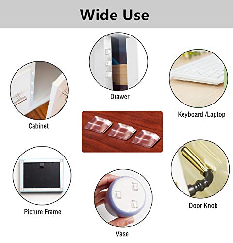 Clear Cabinet Door Drawer Bumpers Pads 40Pcs Square Rubber Bumper Pads Sound Dampening For Cabinet Doors Drawers Picture Frames Laptop 12.7 X 3Mm #TOP2