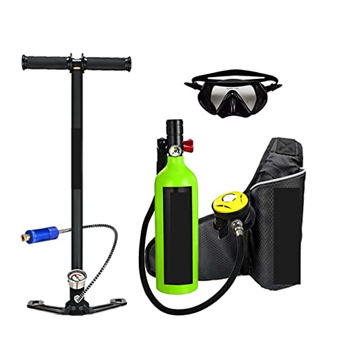 Bouteille de plongée verte compacte avec respirateur intégré pour le snorkeling