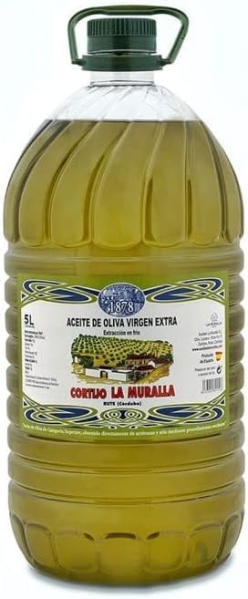 Aceite de Oliva Virgen Extra - Hojiblanca - Garrafa 5 Litros - Extracción en frío - Olivar tradicional - Parque Natural de la Subbética Rute, Córdoba, Andalucía - [PRODUCTO DE ESPAÑA]