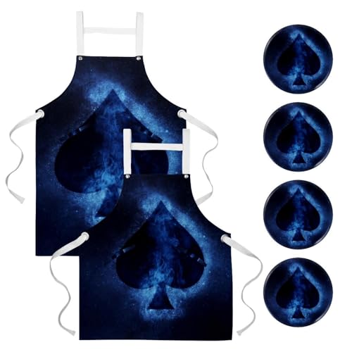 Tablier de serveuse pour cuisine ajustable avec 4 broches pratiques