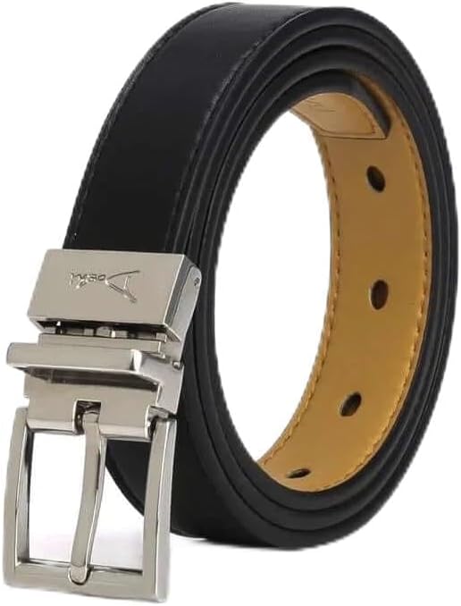 DOSHI 予約注文!スクエアリバーシブルベルト, ブラック/セミパテントブラック, 40