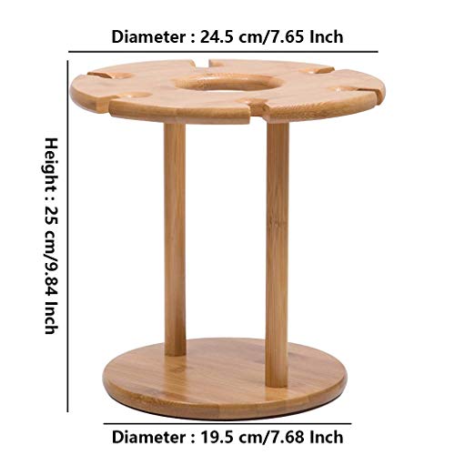 Soporte para botella de vino de bambú para escritorio miniatura 5