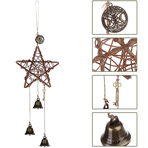 CENPEK Vintage Hexen-Windspiele, Mondgöttin, Hexenglocken, magische Glocken für Wicca-Dekoration, Hex-Schutz für Familienliebhaber und Freunde, Einzugsgeschenk