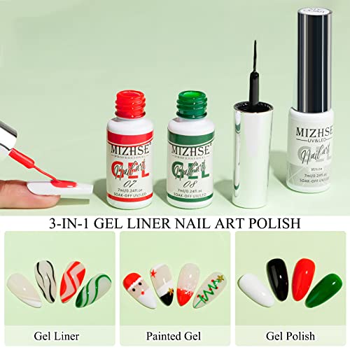 Mizhse Gel Liner Esmalte para Uñas 7ml Set Manicura miniatura 5