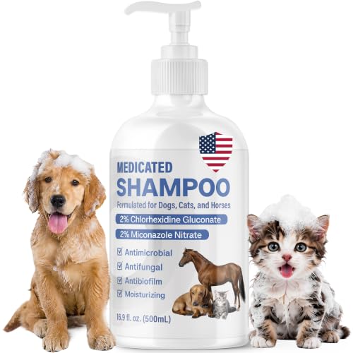 SHUNNIUB Dog Shampoo with Chlorhexidine Gluconate & Miconazole Nitrate