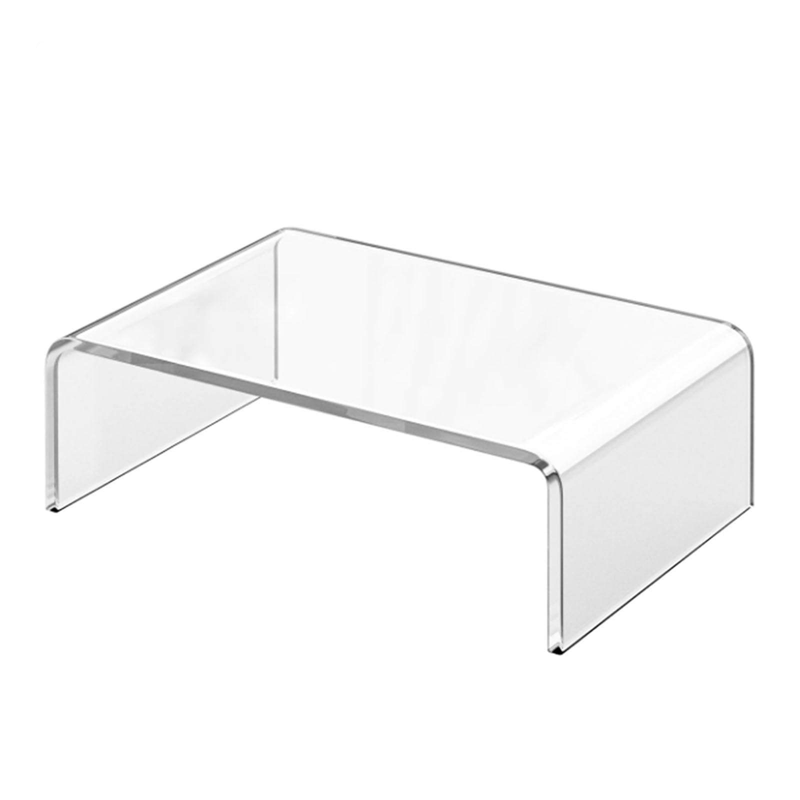 RISHORI Transparent Lucite Display Riser, 5mm Thick Clear Acrylic U Shaped Small Display Shelf for Collectibles Display Stands Shelf,30x20x10cm