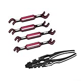 4-teiliges verstellbares Schraubenschlüssel-Set für präzises Drift-Auto-Tuning und Wartung (rot)
