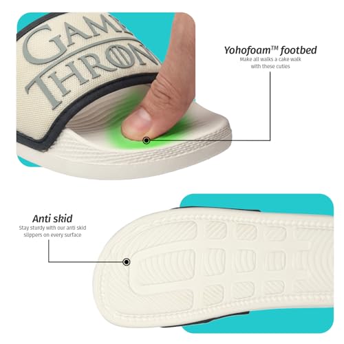 Image of YOHO Sliders for Women | Comfortable and Lightweight Slides | WB Cartoon & Comic Characters: Tom & Jerry, Big Bang Theory, Friends, Games of thrones and Wonder Woman Footwear for Girls