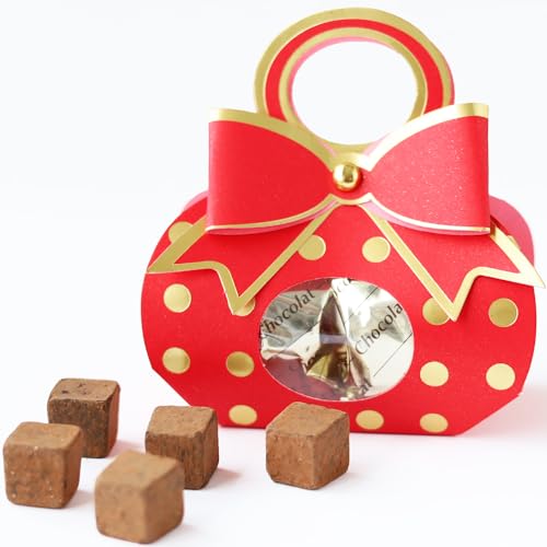 バレンタイン チョコ 2025 彼氏 プレゼント バレンタインチョコレート 生チョコ 個包装 (14個セット, レッド)