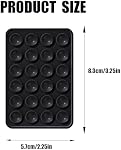 2pcs Silicone Suction Cup Support de téléphone, Double Sided Support d'aspiration de téléphone Dos du téléphone Sticky Grip Boîtier de téléphone à aspiration polyvalente pour les selfies de voiture miroir de douche (noir, rose) (style 1)