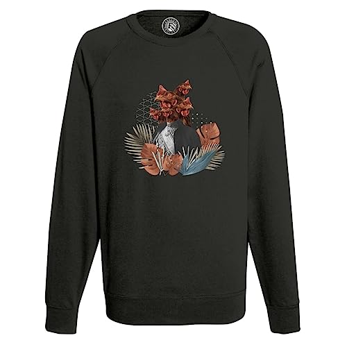 Sweat shirt homme roi poulet hydre design collage art surréalisme sweat-shirt graphique