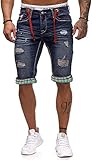 Modellnummer: L-2020 L.gonline Jeans Bermuda Herren Dicke Naht L-2020 (W36, D-Rot)