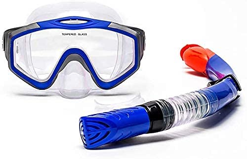 Arcanine Snorkeling Set, Diving Snorkeling Diving Mask with Food Grade Silicone Mouthpiece, Snorkel Mask Tempered Glass Lens, Crystal Clear View and Adjustable Strap (HALF MASK)