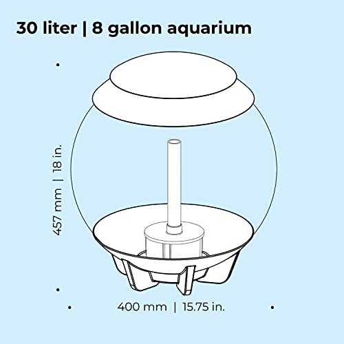 biOrb Halo 30 Acrylic 8-Gallon Aquarium with Multi-Color Remote-Controlled LED Lights Modern Tank for Tabletop Display, White by biOrb - Image 3