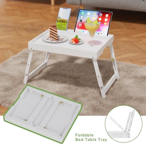 Plateau de lit pour manger pliable et support ordinateur portable réglable