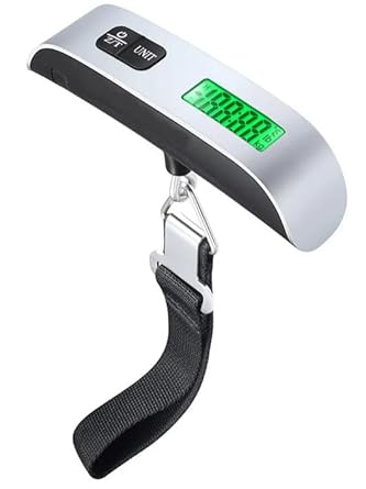 High Precision Luggage Scale, Digital Electronic LCD Display Tare Function Backlight Hanging Weighing Portable Handheld Balance Pocket Suitcase Bag Baggage 110lb 50kg Travel...