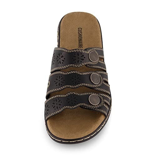 CUSHIONAIRE Women's Barret comfort sandal with +Comfort Foam and Wide Widths Available3