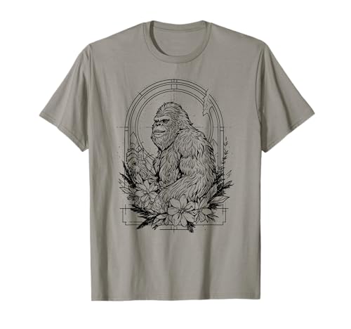Vintage Art Nouveau Bigfoot Sasquatch Art T-Shirt