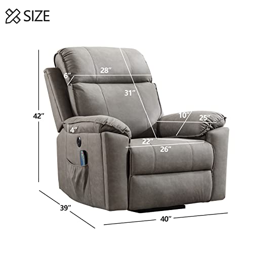 Canmov Power Lift Chair For Elderly, Large Lift Recliner Chair With Heat And Massage, Electric Big And Tall Sofa Chair For Living Room With 2 Cup Holders, Side Pocket And Usb Port (Gray) #TOP5