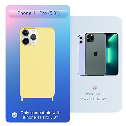 Image of Compatible with iPhone 11 Pro Case with Lanyard Crossbody iPhone Case with Strap Adjustable Shockproof Drop Protection Silicone Phone Cover for iPhone 11 Pro 5.8''