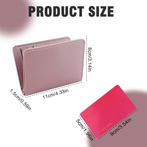Ladies Purse, Ultra-Thin Small Wallets Woman with Snap for 8 Credit Card Slots and 1 Banknote Slot, Solid Color Credit Card Holder for Women (Blue)2