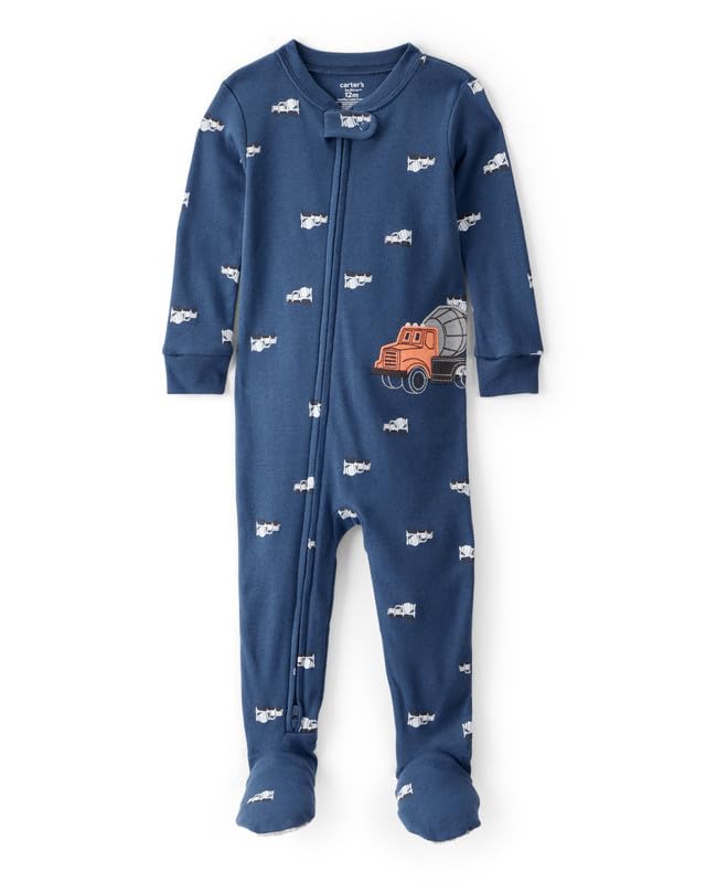 Baby Boy Firetruck Print Loose Fit Full Sleeve Sleep & Play Sleepsuit | Soft & Comfortable Toddler Sleepsuit | Cozy Nightwear