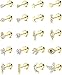 ADRAMATA 20Pcs Acier Inoxydable Petite Boucles D'oreilles pour Femmes Hommes 20G Boucles D'oreilles à Vis pour Cartilage Tragus Daith Helix Piercing Oreille Vis Dos Plat Boucles d'Oreilles,G