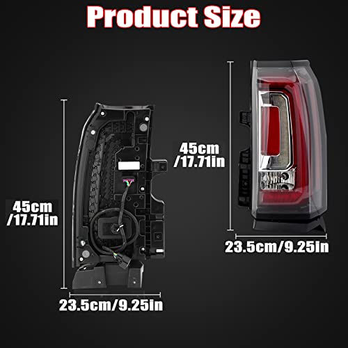 Jskapa Led Tail Light Assembly Compatible With 2015-2020 Gmc Yukon & Yukon Xl Car Rear Brake Lamp Right Passenger Side #TOP1
