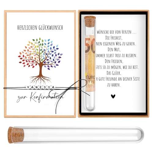 Hestya Tarjeta de Dinero Confirmación para Niños y Niñas Regalos de Confirmación con Tubo de Ensayo Envase de Madera(Árbol de Vida) Hestya Tarjeta de Dinero Confirmación para Niños y Niñas Regalos de Confirmación con Tubo de Ensayo Envase de Madera(Árbol de Vida)