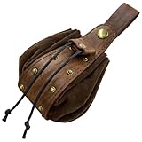 DESIGN MÉDIÉVAL:Le porte-monnaie portable a un look vintage et médiéval, qui est très adapté au GN, et le sac conçu avec des rivets qui le rendent plus exquis et plus beau