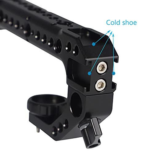 Top Handle Quick Release, for Camera Cage Rig,with Locating Hole for ARRI Standard Anti-Off Designed,with Shoe Mount - Image 3