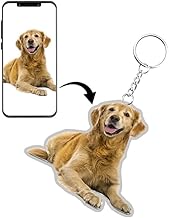 Personalized & Customised Acrylic Pet Keychain With Pet Image-Photo Permanently Printed On Both Sides. Perfect For Pet Lovers.Great Gift Option-Carry Your Beloved Pet Everywhere With You,Black