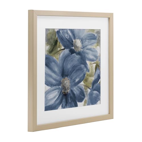 Tableau sous verre fleurs bleues Lanie Loreth entrée - 3
