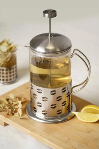 800 Ml Bitki Çayı Demleme Kupası Süzgeçli Çay ve Kahve Kupası French Press