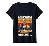 Photo Gallery donna sloth lifting team funny sloths animal lovers muscles maglietta con collo a v Photo Gallery donna sloth lifting team funny sloths animal lovers muscles maglietta con collo a v