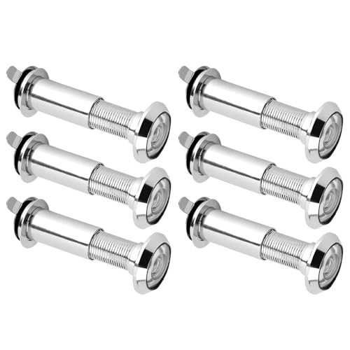 Set de 6 Mirillas para Puerta, Vista Amplia 220 Grados, Longitud Ajustable para Puertas de 35-55mm, Seguridad para Hogar y Apartamento miniatura 3