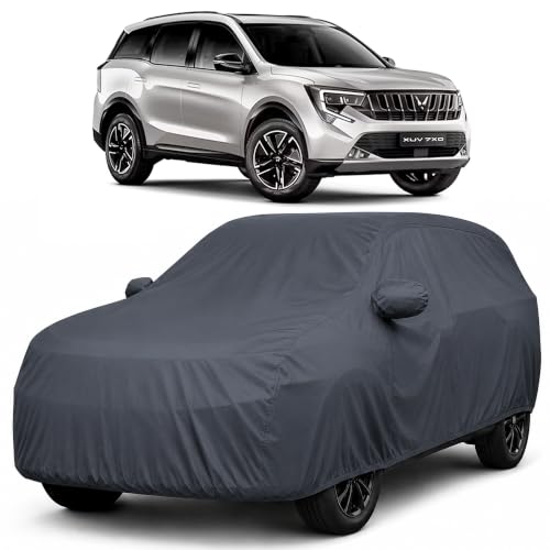 Image of Autofact Premium Car Cover for XUV 7XO | All Weather Waterproof Full Body Car Cover | Light-Weight Triple-Stitched Outdoor Shield with UV Protection, Dustproof & Heat-Resistant