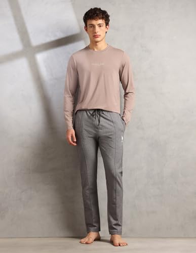Image of U.S. Polo ASSN. Mens PE006 Supima Cotton Brethable Full Sleeve Lounge T-Shirt