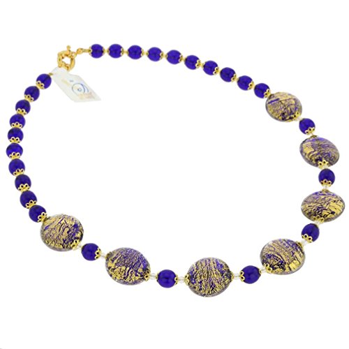 Glass Of Venice Murano Glass Necklace Ca D'oro - Cobalt