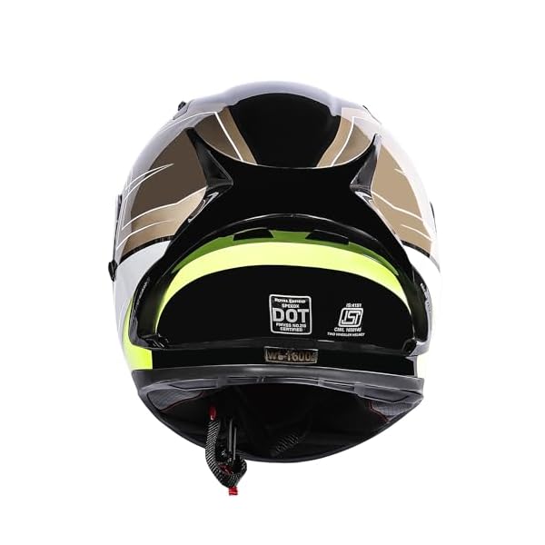 Royal Enfield Speedx FF Hiviz Id Abs Gl ISI and DOT Certified Riding Helmet with High Impact Grade Thermoplastic for Impact Protection and Fully Removable and Washable Internal Fabric Gold (XL) 62