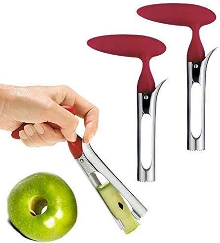 Amazon フルーツツール 芯抜き器 リンゴの芯抜き器 リンゴ 芯取り コアラー ステンレス鋼 シリコンハンドル 2個セット ピーラー 皮むき器 オンライン通販