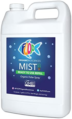 FOOP Mist Foliar Spray Refill - Organic Plant Food in a Spray Bottle (with a Fresh Minty Scent) | Spray on Plants to Correct & Prevent Nutrient Deficiencies | Ready to Use, No Mixing (1 Gallon)