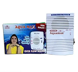 SSM AQUAMAX Battery Operated AA Water Tank Overflow Alarm with Sensor l Human Voice Sound l DC Alarm with one Year Warranty