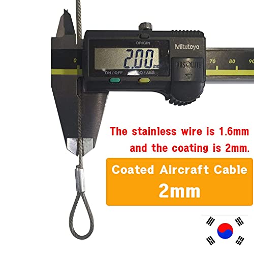 Ssack Stainless 304 Steel Looped Aircraft Cable Length Of 10Inch 12Inch 14Inch 20Inch - Stainless Coated Wire Rope Crimps Ferrules 10Pack Of Set (10Inch) #TOP3