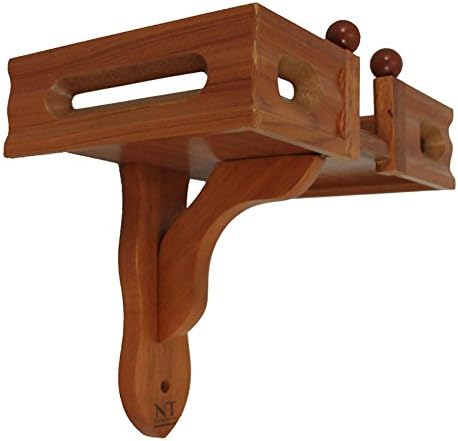 Buddha Altar Shelf Stand Wooden Wall Rack Ming (8x12x11 inches, Teak)