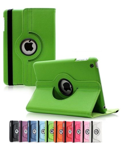 ShopNY Case - Apple iPad Air Case - 360 Degree Rotating Stand Case Cover with Auto Sleep/Wake Feature for iPad Air/iPad 5 (5th Generation) (Green)