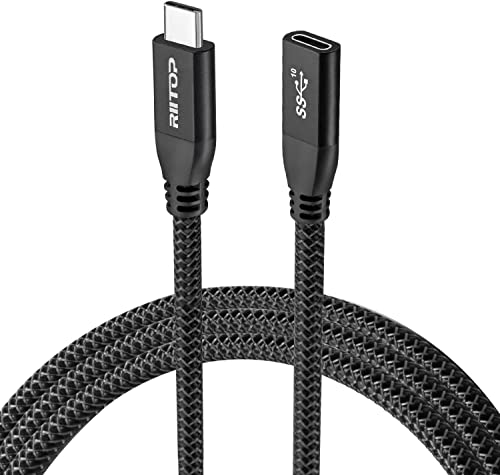 RIITOP USB C Extension Cable 6ft 10Gbps,100W PD Fast Charger