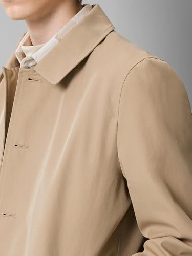 Trench kaki homme coupe-vent mi-long à simple boutonnage pour mi-saison taille XL
