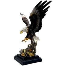 17 Inch Large Eagle Statue Resin Sculpture Frgurine Gift for Home Decor Office Living Room Desktop Display Decorative Decoration